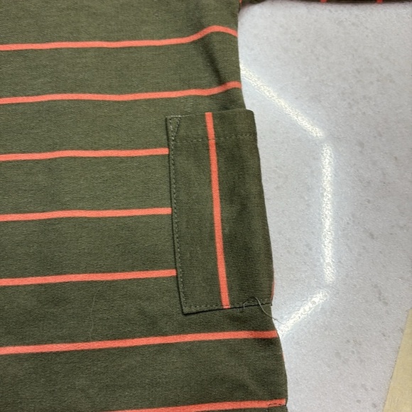 Olive Green Striped Kids Shirt - Picture 2 of 4
